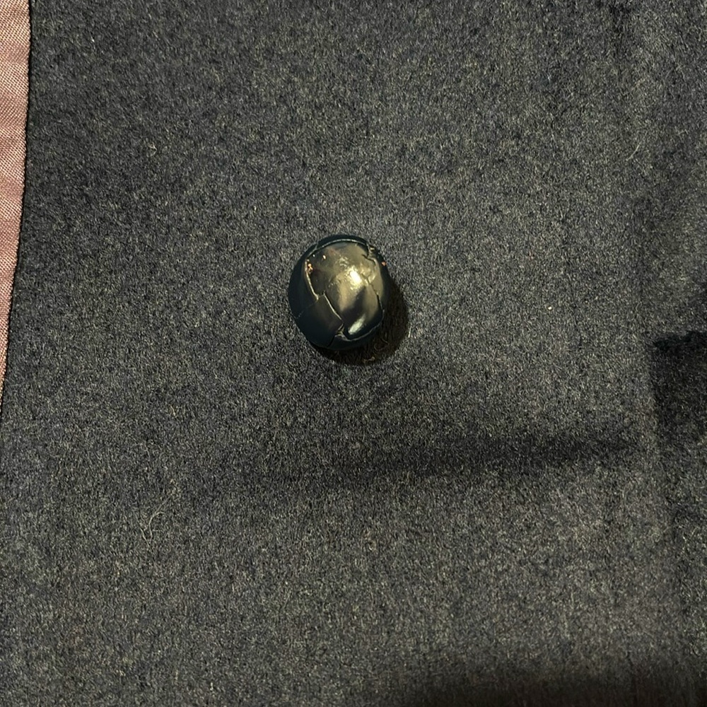 Ferncroft Vintage 100% Wool Coat, Size 8, Navy Blue - Picture 5 of 11